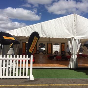event hire for pirelli by event marquees | © event marquees