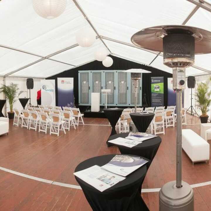 heater hire by event marquees | © event marquees