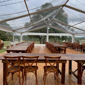 Farm table for sale by Event Marquees | © Event Marquees