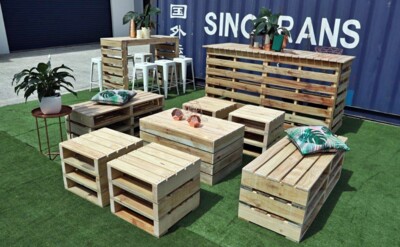 pallet furniture for hire