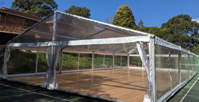 10m x 20m clear marquee hire by event marquees | © event marquees